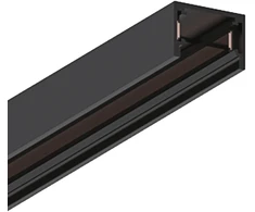 Magnetinis bėgelis SLIM MAGNETIC, 48V, juodas, 1m, su dangteliu ir užbaigimais, 02/0501-1