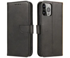 Magnetinis dėklas Huawei Nova 12 su atvartu ir pinigine - juodas