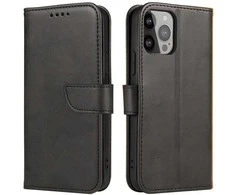 Magnetinis dėklas, skirtas Google Pixel 7 Pro dangteliu su atverčiamu piniginės stovu, juodu