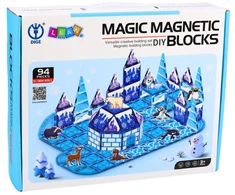 Magnetinis konstruktorius Ice Land, 94 dalys, mėlynas