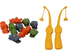 Magnetinis krokodilo žvejybos žaidimas, rudas