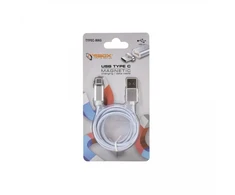 Magnetinis USB 2.0 laidas A–C, 1 m, sidabrinis