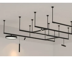 Magnetinių bėgelių P&amp;P paviršinis laikiklis, baltas, 63cm, 42004PP/W