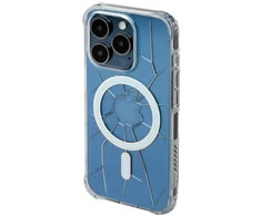 MagSafe Kingxbar PQY Crack Series silikoninis Apple iPhone 15 Pro Max – dėklas telefonui skaidrus