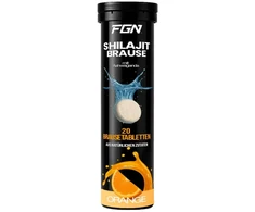 Maisto papildas su Shilajit ir magniu FGN Shilajit Brause 20 putojančių tablečių, apelsinų skonio