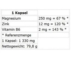 Maisto papildas ZMB su cinku, magniu ir vitaminu B6 (60 kaps.) Nutrend