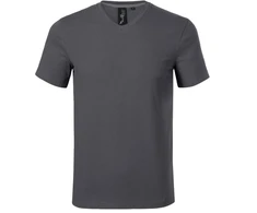 Malfini Action V-neck M MLI-70083 šviesiai antracito marškinėliai