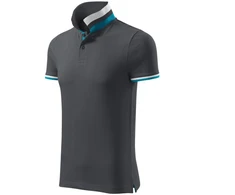 Malfini Collar Up M MLI-25683 šviesiai antracito spalvos polo marškinėliai