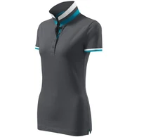 Malfini Collar Up W MLI-25783 šviesiai antracito spalvos polo marškinėliai