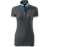 Malfini Collar Up W MLI-25783 šviesiai antracito spalvos polo marškinėliai