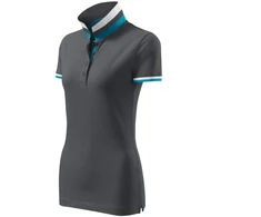 Malfini Collar Up W MLI-25783 šviesiai antracito spalvos polo marškinėliai