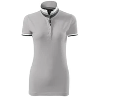 Malfini Collar Up W MLI-257A4 sidabro pilkos spalvos polo marškinėliai