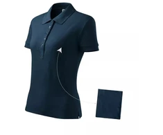 Malfini Cotton W MLI-21302 tamsiai mėlynas polo marškinėlis