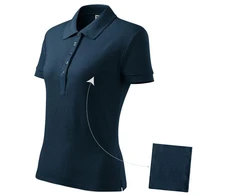 Malfini Cotton W MLI-21302 tamsiai mėlynas polo marškinėlis