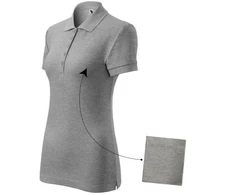 Malfini Cotton W MLI-21312 Polo Marškinėliai Tamsiai Pilkos Spalvos Melange
