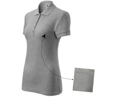 Malfini Cotton W MLI-21312 Polo Marškinėliai Tamsiai Pilkos Spalvos Melange