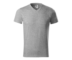 Malfini Heavy V-neck Marškinėliai M MLI-11112 tamsiai pilkas melanžas