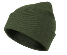 Malfini As Unisex megzta kepurė MALFINI Beanie 315 Khaki – klasikinis žieminis modelis