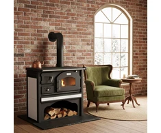 Malka kūrenama krosnelė su orkaite HECHT VULCANUS BEIGE, 6 kW