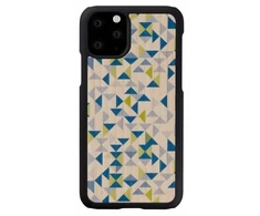 Mėlyna MAN&amp;WOOD telefono dėklas iPhone 11 Pro, „Mėlyna Triangle Juodas“