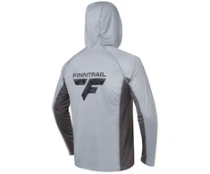 Marškinėliai su gobtuvu Finntrail WAVE BIG LOGO Pilkas 6614