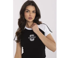 Marškinėliai moterims-NM-TS-NG3772.82-juoda-balta