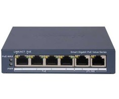 Maršrutizatorius Hikvision 6 prievadų komutatorius DS-3E1506P-EI/M (valdomas)
