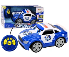 Lean Toys Nuotoliniu būdu valdomas animacinis policijos automobilis su šviesomis ir garsais