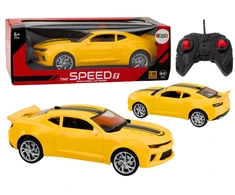Lean Toys Nuotolinio valdymo sportinis automobilis RC 1:16 geltonas