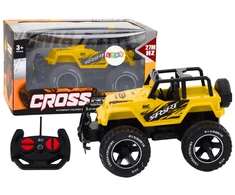 Lean Toys Nuotoliniu būdu valdomas bekelės automobilis RC 1:18 geltonas