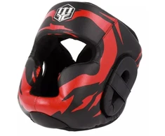MASTERS KSS-FIGHT-GEAR bokso šalmas juodas ir raudonas