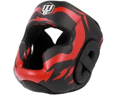 MASTERS KSS-FIGHT-GEAR bokso šalmas juodas ir raudonas