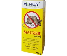 Mkds Graužikų nuodai MAUZER, grūdais, 150 g
