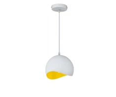 MAVIA lubinis LED šviestuvas (E27, 40 W, IP20, baltas, vidus auksinis, apvalus) GTV OS-MAV-08-DEC