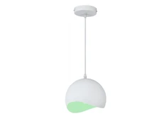 MAVIA lubinis LED šviestuvas (E27, 40 W, IP20, baltas, vidus žalias, apvalus) GTV OS-MAV-09-DEC