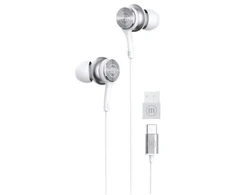 MAXELL XC1 laidinės ausinės su USB-C jungtimi, baltos