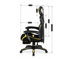 Mebel Elite Maxima juoda/geltona Pasukama Kėdė – Komfortas ir Stilius Jūsų Namams!