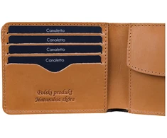 Mały Portfel skórzany Canaletto Vintage PM1050s345-332GR