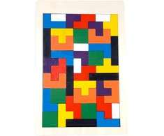 Medinė dėlionė žaidimas - Tetris, 40 det.