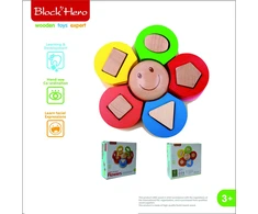 Medinė edukacinė dėlionė Gėlytė Block Hero