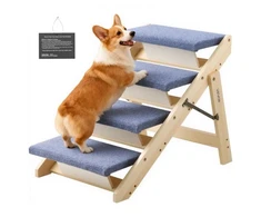 Mediniai laipteliai augintiniams VEVOR ZD-25DOG06, 4 pakopų, iki 68 kg
