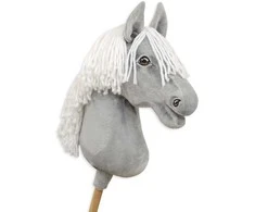 Super Hobby Horse Medinis hobis arkliukas – pilkas su balta karčiais