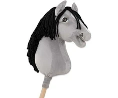 Super Hobby Horse Medinis hobis arkliukas pilkas su juoda karčia