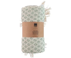 Articasa Arti Casa - Diamond Pattern Cotton Blanket 130x170 cm Žalias / Baltas
