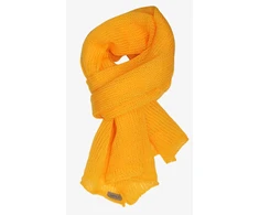 Megztas ilgas geltonas šalikas su vilna