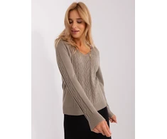 Megztinis-AT-SW-2329.98P-tamsiai smėlio spalvos
