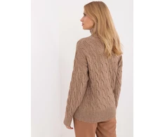 Megztinis-AT-SW-23445.00-tamsiai smėlio spalvos