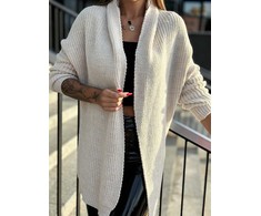 Megztinis moterims ELR022 – smėlinis