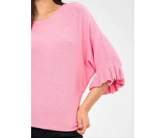 Megztinis moterims oversize, rožinė