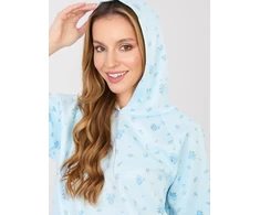 Megztinis moteriškas 3/4 rankovėmis gėlių raštu Italy Moda